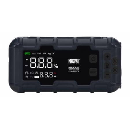 Newell KickAir - urządzenie rozruchowe 4w1 (rozrusznik, kompresor, powerbank, latarka LED), NL5086